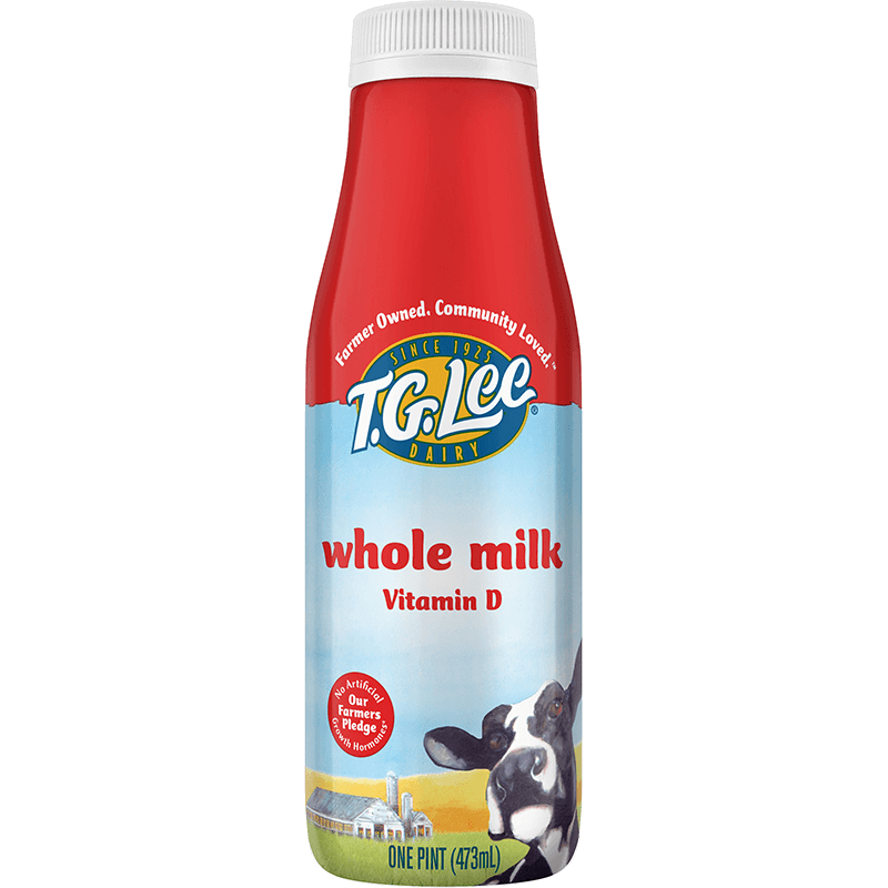 Whole Milk Plastic Pint T.G. Lee® Dairy